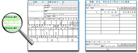 源泉徴収票及び支払報告書記載例