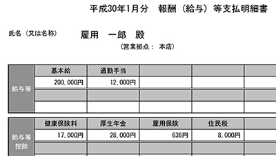 報酬(給与)等支払明細書